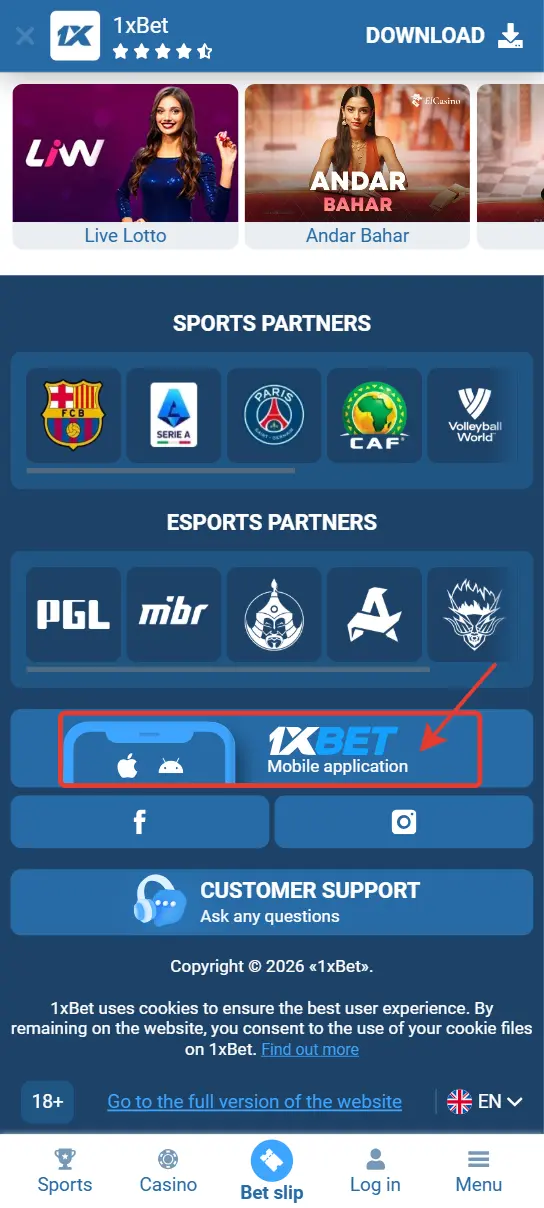 How to Download 1xBet App