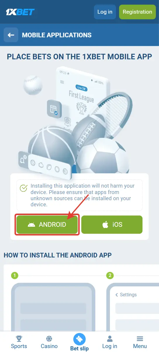 Download 1xBet Apkp