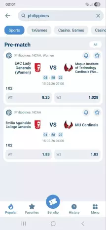 1xBet app screenshot 4
